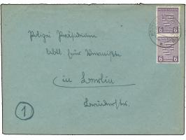 6 Pfg. im senkrechten Paar auf portogerechtem Fernbrief, sauber gestempelt “MÖCKERN (BZ MAGDEBURG) 05.12.45", Marken im Berei