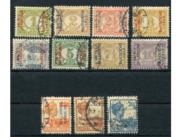 1922, Jaarbeurs Bandoeng overprinted complete set of 11 values, clear cancellations, fine.
