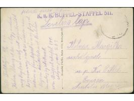 1917, ‘K.u.K. Büffel-Staffel 511’ österr.-ungarische Feldpost auf Postkarte Bukarest Zentralpost, selten, tadellos.
