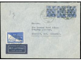 1948, JEIA-Zulassungsmarke mit Stempel "HAMBURG 22.7.48" auf Geschäftsbrief mit 3 Stück Netz auf Arbeiter 50 Pfg. mit Stempel