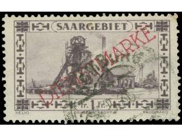 1927/30, 1 Fr. mit Aufdruck in dunkelrotkarmin, sauber gestempelt, rechte obere Ecke repariert, einige kurze Zähne, sonst ein