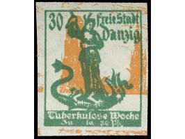 Tuberkulose 30 Pfg., Probedruck mit verschobenem Hintergrund, ungezähnt, postfrisch, tadellos, unsigniert