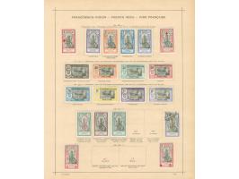 1893/1931, collection on 4 old album leaves, starting 1893 allegorie up to 1 fr. unused, some different, mainly fine.