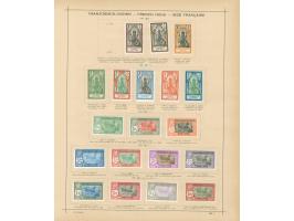 1893/1931, collection on 4 old album leaves, starting 1893 allegorie up to 1 fr. unused, some different, mainly fine.