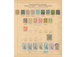 1893/1931, collection on 4 old album leaves, starting 1893 allegorie up to 1 fr. unused, some different, mainly fine.