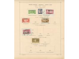 1924/40, Syria &amp; Lebanon collection on old album leaves, starting french surcharge issues, air mails and postage due, few