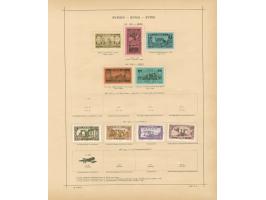 1924/40, Syria &amp; Lebanon collection on old album leaves, starting french surcharge issues, air mails and postage due, few