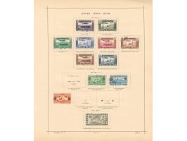 1924/40, Syria &amp; Lebanon collection on old album leaves, starting french surcharge issues, air mails and postage due, few