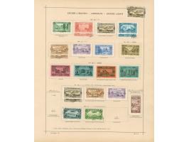 1924/40, Syria &amp; Lebanon collection on old album leaves, starting french surcharge issues, air mails and postage due, few