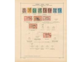 1924/40, Syria &amp; Lebanon collection on old album leaves, starting french surcharge issues, air mails and postage due, few