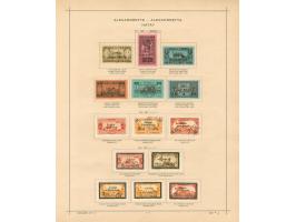 1919/40, Alexandretta collection on old album leaves, complete sets including postage due and mournig set, enclosed some Hata