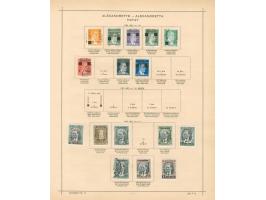 1919/40, Alexandretta collection on old album leaves, complete sets including postage due and mournig set, enclosed some Hata