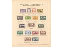 1919/40, Alexandretta collection on old album leaves, complete sets including postage due and mournig set, enclosed some Hata