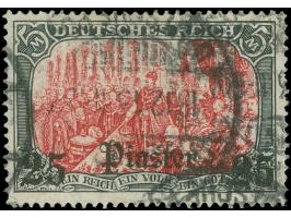 1905/13, 25 Pia., sog. Ministerdruck mit Stempel "CONSTANTINOPEL 18.12.13", kleine Zähnungsmängel behoben und waagerechte sch