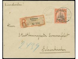 1900, Kaiseryacht 30 Pfg., als Einzelfrankatur auf portogerechtem R-Fernbrief von “MULFANUA (SAMOA) 6/4 / 07” mit R-Zettel, z