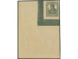 BRITISCHE FÄLSCHUNGEN FÜR DEUTSCHLAND: 1917/18, Germania 15 Pfg. schwarzbläulichviolett, Probedruck, ungezähnt auf gelblichem