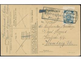 1919, 10 kop. tied by cds. “LEEPAJA 4.5.19” to postcard to Hamburg with Königsberg censor mark