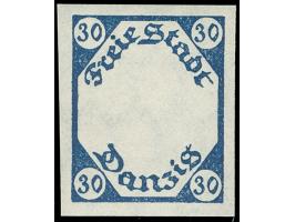 1921, Wappen 30 Pfg. ohne Mittelstück, ungezähnt, postfrisch