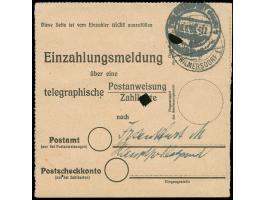 Besonderheiten: 1953, Formular “Telegraphische Postanweisung” über 100 DM mit rückseitigem Stempel “BERLIN-WILMERSDORF 3 17.0
