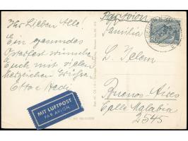 1949, Bauten 80 Pfg. mit Stempel “BERLIN N20 1.4.53” als portogerechte Einzelfrankatur auf Luftpost-Karte mit Text nach Bueno