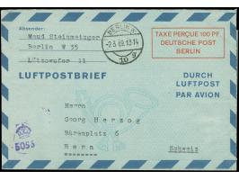1948, Luftpostfaltbrief 100 Pfg., Type II Posthorn mit Doppellinie, klar mit Stempel “BERLIN W10 2.3.49” ohne Text nach Bern 