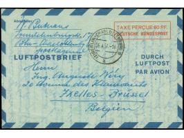 1950, Bund Luftpostfaltbrief 60 Pfg. mit Stempel “BERLIN-CHARLOTTENBURG 6 26.4.51” und viel Text nach Brüssel in guter Erhalt