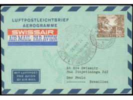 1954, Luftpostfaltbrief 60 Pfg. mit Zusatz “AEROGRAMME”, gebraucht mit Stempel “BERLIN-ZENTRALFLUGHAFEN b 20.5.54” (Ersttag) 