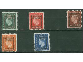 DEUTSCHE FÄLSCHUNGEN FÜR GROẞBRITANNIEN: 1944, Liquidation of Empire “ST. VINCENT” ½ p.- 2 p., ungebraucht, ohne Gummi, ½ p. 