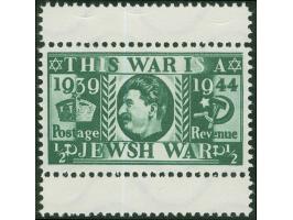 DEUTSCHE FÄLSCHUNGEN FÜR GROẞBRITANNIEN: 1944, Stalin ½ p. schwärzlichgrün, Zwischenstegansatz oben und unten, ungebraucht, o
