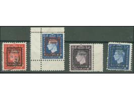 DEUTSCHE FÄLSCHUNGEN FÜR GROẞBRITANNIEN: 1944, Liquidation of Empire 1 p. “SINGAPORE”, 2 ½ p. “BAHAMA-Is” und “ST VINCENT” so