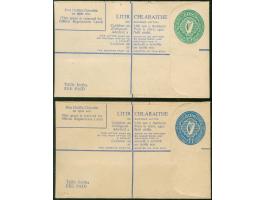 1961/64, two stationery registered letter 1/- sh. 1 p. blue and 1/- sh. 5 p. olive-green, both unused, H&amp;G no.24 with vio