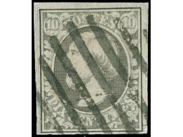 Capellen, barred circle on 1852, 10 c. gray black, clear to large margins. Signed FSPL&nbsp;