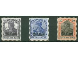 1917, nicht ausgegebene 15 Pfg. - 30 Pfg. Germania ohne Aufdruck, postfrisch, tadellos, je doppelt sign. Mikulski&nbsp;
