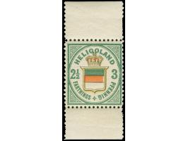 1877, Wappen von Helgoland, 2 ½ F. / 3 Pfg. grün/dunkelorange, postfrisch, tadellos&nbsp;