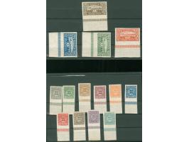 1920, Wappen und Landschaft, 2 ½ Pfg. bis 10 M., kompletter Satz ungezähnte Probedrucke, einheitlich vom Unterrand, ungebrauc