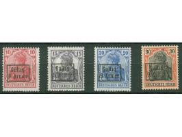 1918, Germania, 10 Pfg. bis 30 Pfg. Aufdruckaugabe, postfrisch, tadellos, sign. Dr. Oertel