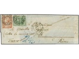 5 Ngr. ziegelrot und 1851/63, Wappen 3 Pfg. grün, beide leicht berührt, &nbsp;mit Nr. "2" und nebengesetztem DKr. "LEIPZIG 20