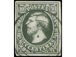 Clervaux, target cancel on 1852, 10 c. deep black, vf, opinion Böttger BPP
