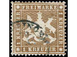 1860, 1 Kr. braun auf dickem Papier, farbfrisch, gestempelt, üblich gezähnt und in einwandfreier Erhaltung, bestens sign. Hei