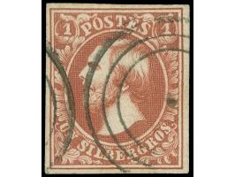 1852, 1 sgr., brownish red (first printing), good margins, neatly cancelled by target of Luxembourg, vf. Certificate Böttger 