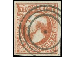 1852, 1 sgr. vermilion, used with target of Grevenmacher, vf. Opinion Böttger BPP (2018)