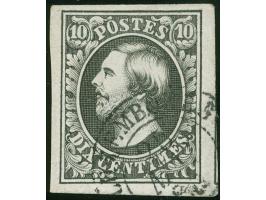 1852, 10 c. deep black, good to large margins, used with clear small c.d.s. of Luxembourg. Very fine. Certificate Böttger BPP