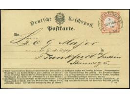 “DÜSSELDORF 3.SEPTBR.72” (Spalink 11-1N2) sehr klar auf kleiner Schild ½ Gr. ziegelrot auf amtlichem Postkarten-Formular nach