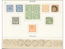 1928, 8 Fälschungen und dazu Stempelimitationen auf beschnittenem Papierbogen aus einem der 475 von der Union philatelique de