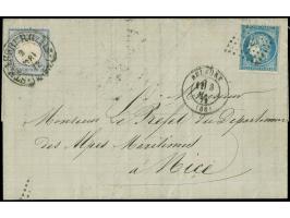 “STRASSBURG i. ELS. 2.MAI.72” (Spalink 36-1) klar auf kleiner Schild 2 Gr. grauultarmarin auf kpl. Faltbrief via Belfort mit 