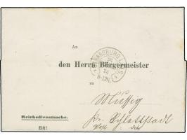 “STRASSBURG i. ELS. 24.APRIL.74” (Spalink 36-5) klar auf kpl., portofreier Reichsdienstsache (innen mit interessantem, gedruc