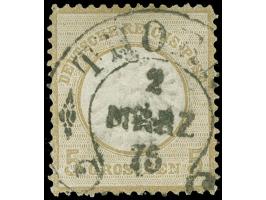 “THORN 2.MÄRZ.75” (Spalink 38-2) recht klar und fast zentrisch auf großer Schild 5 Gr. ockerbraun. Die farbfrische Marke ist 