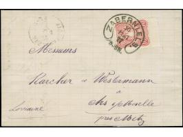 “ZABERN &nbsp;i. ELS. 30.MAI.77” (Spalink 41) sehr klar auf Ausgabe 1875 10 Pfge. karmin mit Zwischensteg unten auf kpl. Falt