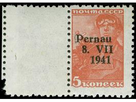 1941, 5 Kop., links mit Leerfeld in Markengröße, postfrisch, tadellos, unsigniert, Fotobefund Löbbering BPP (2017)