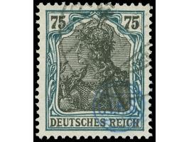 1920, Germania 75 Pfg. schwarzblaugrün/gelbschwarz, gestempelt, tadellos, Kurzbefund Gruber BPP (1999)